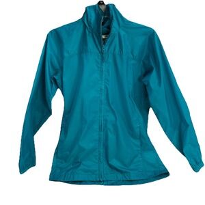 LANDS' END Kid's Turquoise Packable Waterproof Rain Jacket‎ Size  XL 16